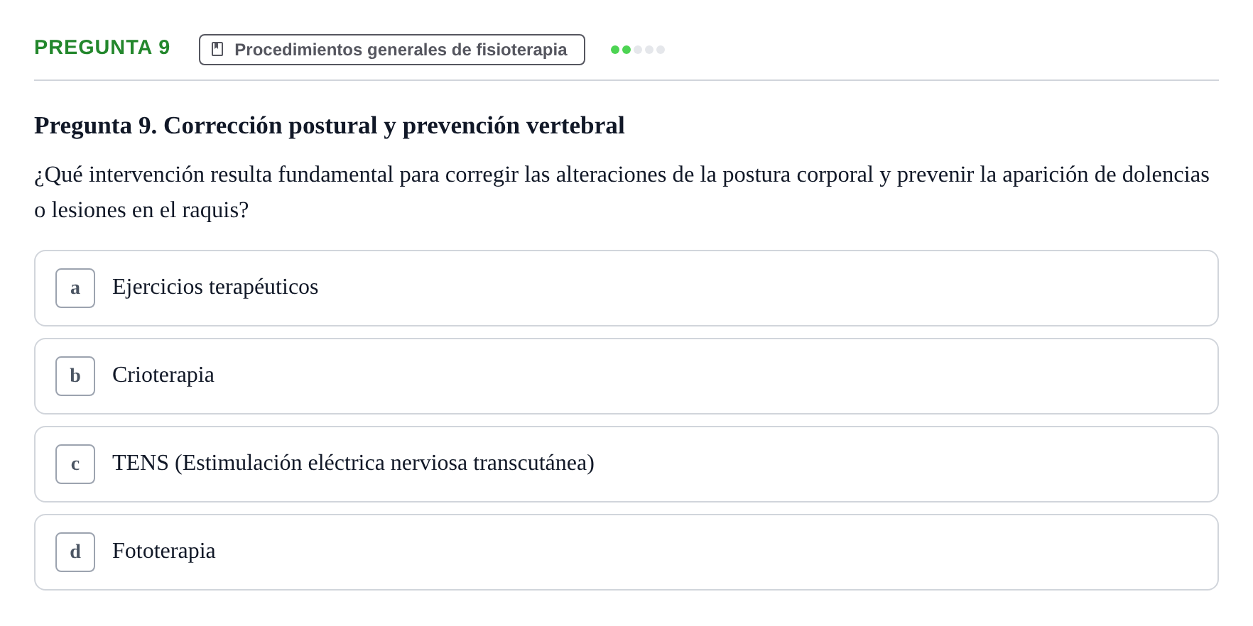 Enunciado: Pregunta 9