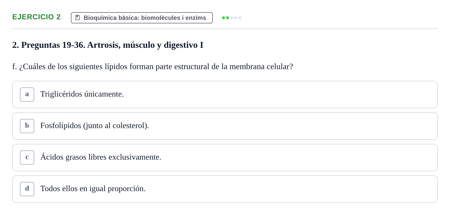 Enunciado: 2 - Bioquímica bàsica: biomolècules