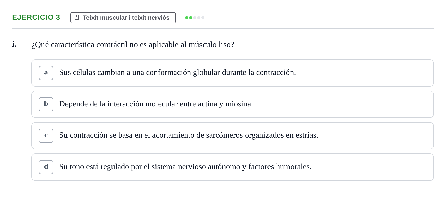 Enunciado: 3 - Teixit muscular