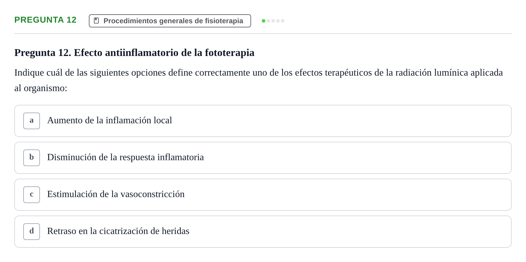 Enunciado: Pregunta 12