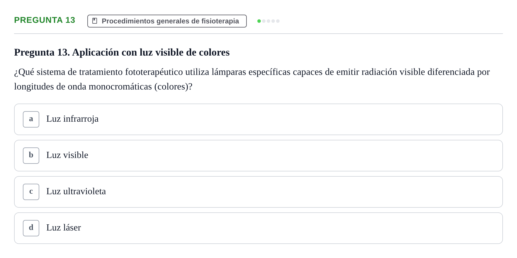 Enunciado: Pregunta 13