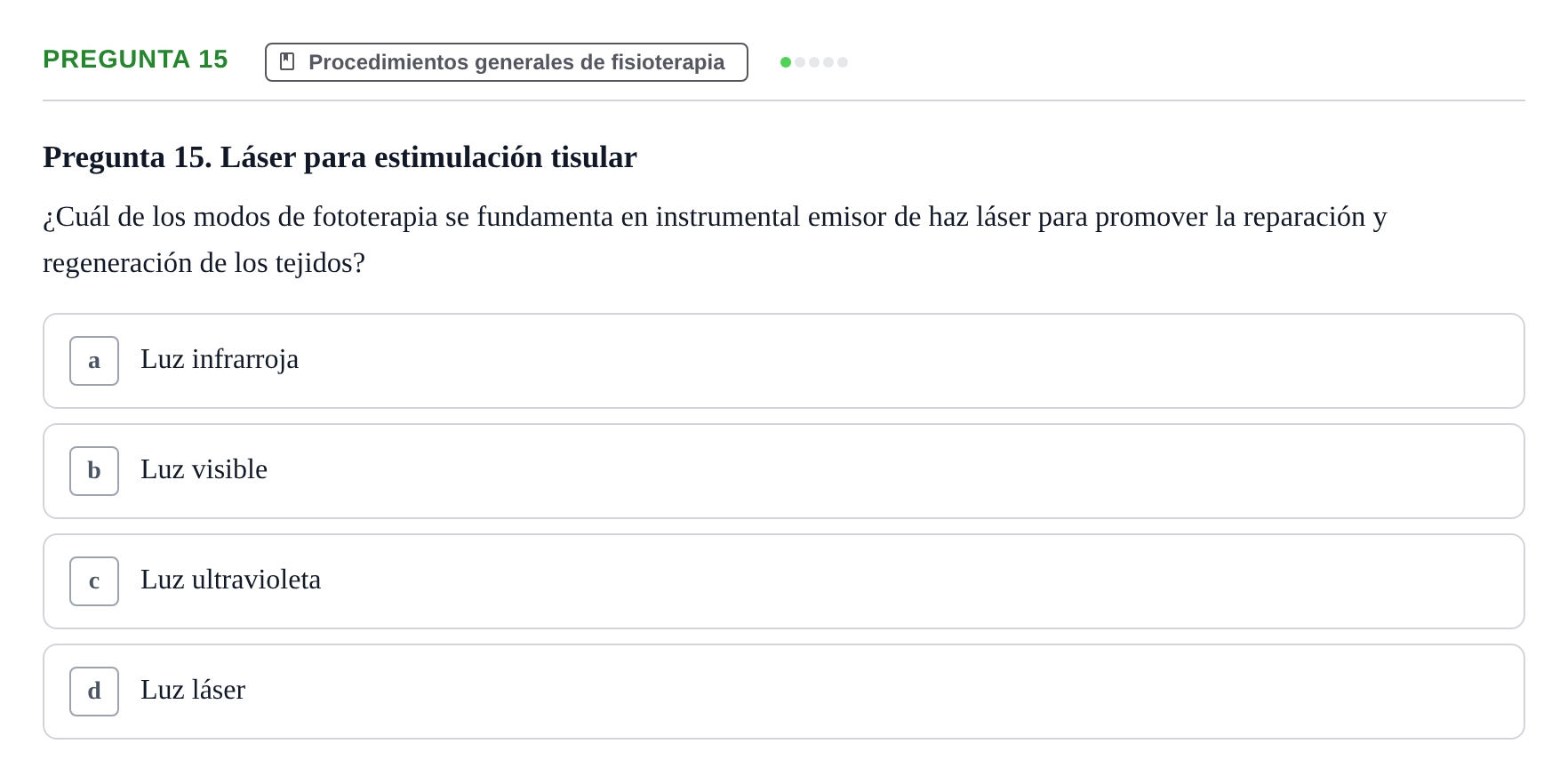Enunciado: Pregunta 15