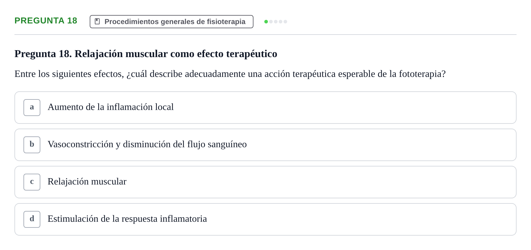 Enunciado: Pregunta 18