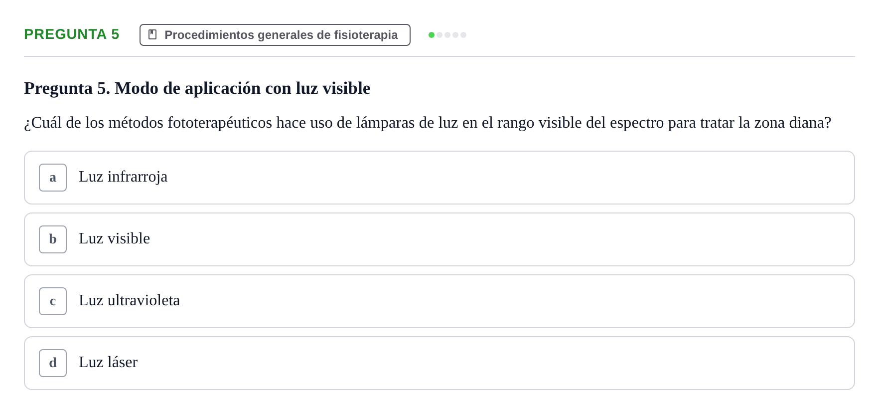 Enunciado: Pregunta 5