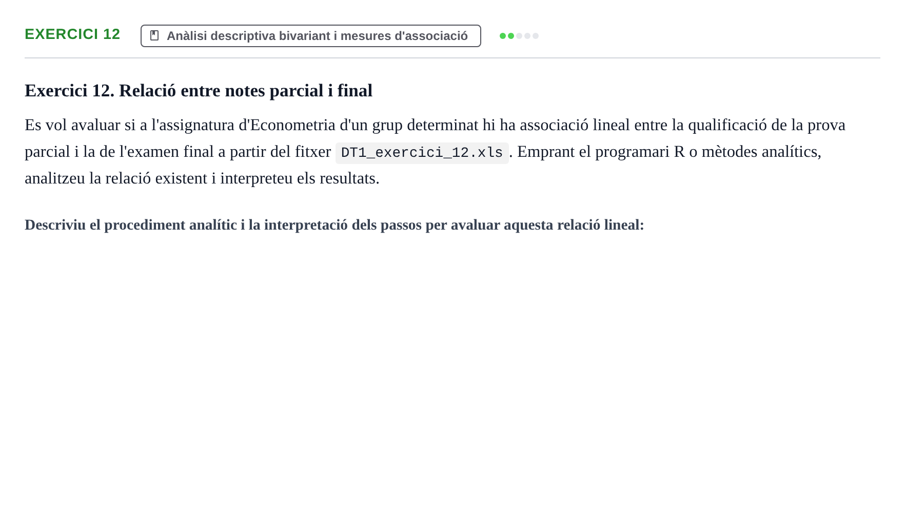 Enunciado: Exercici 12