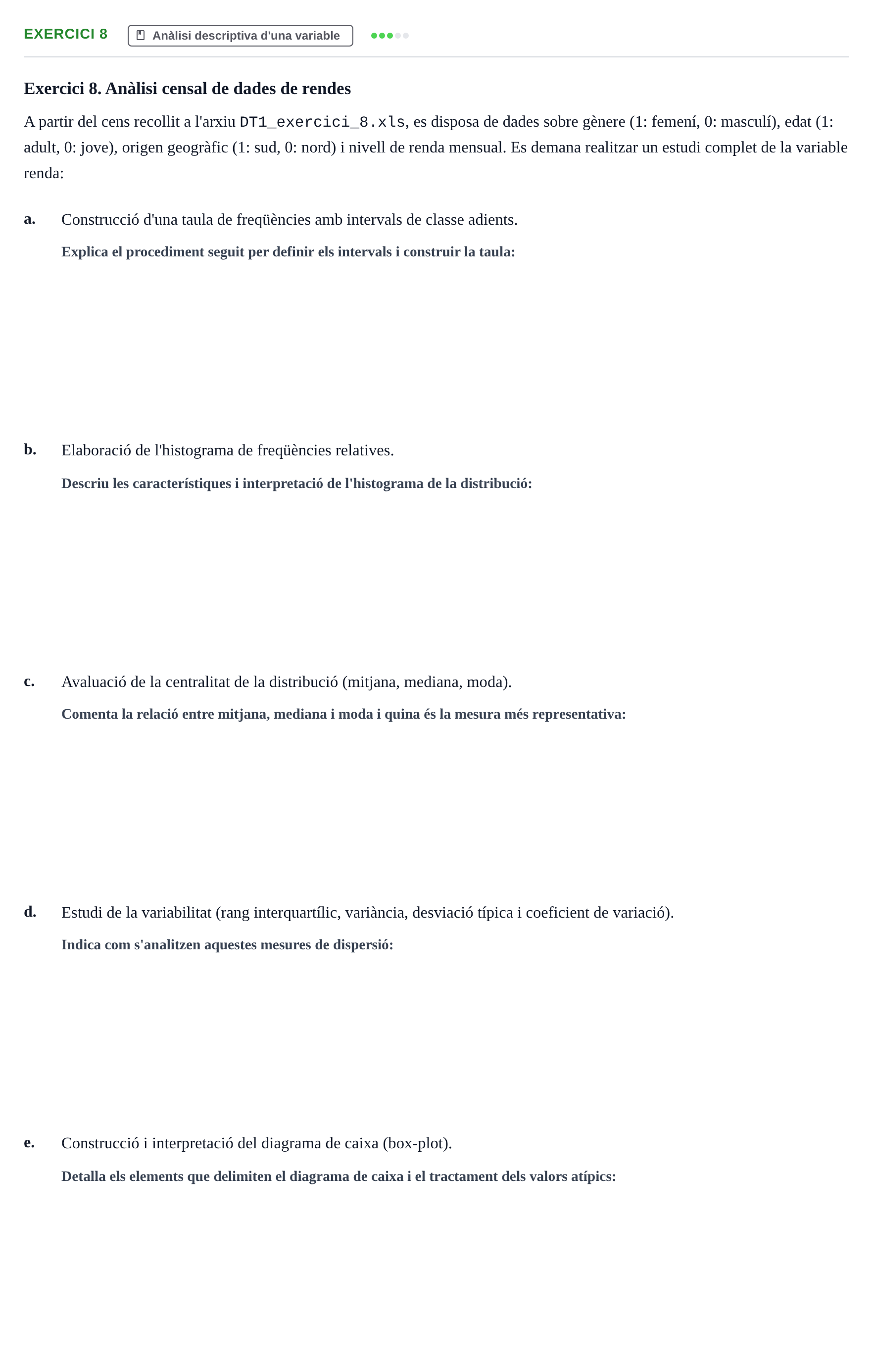 Enunciado: Exercici 8