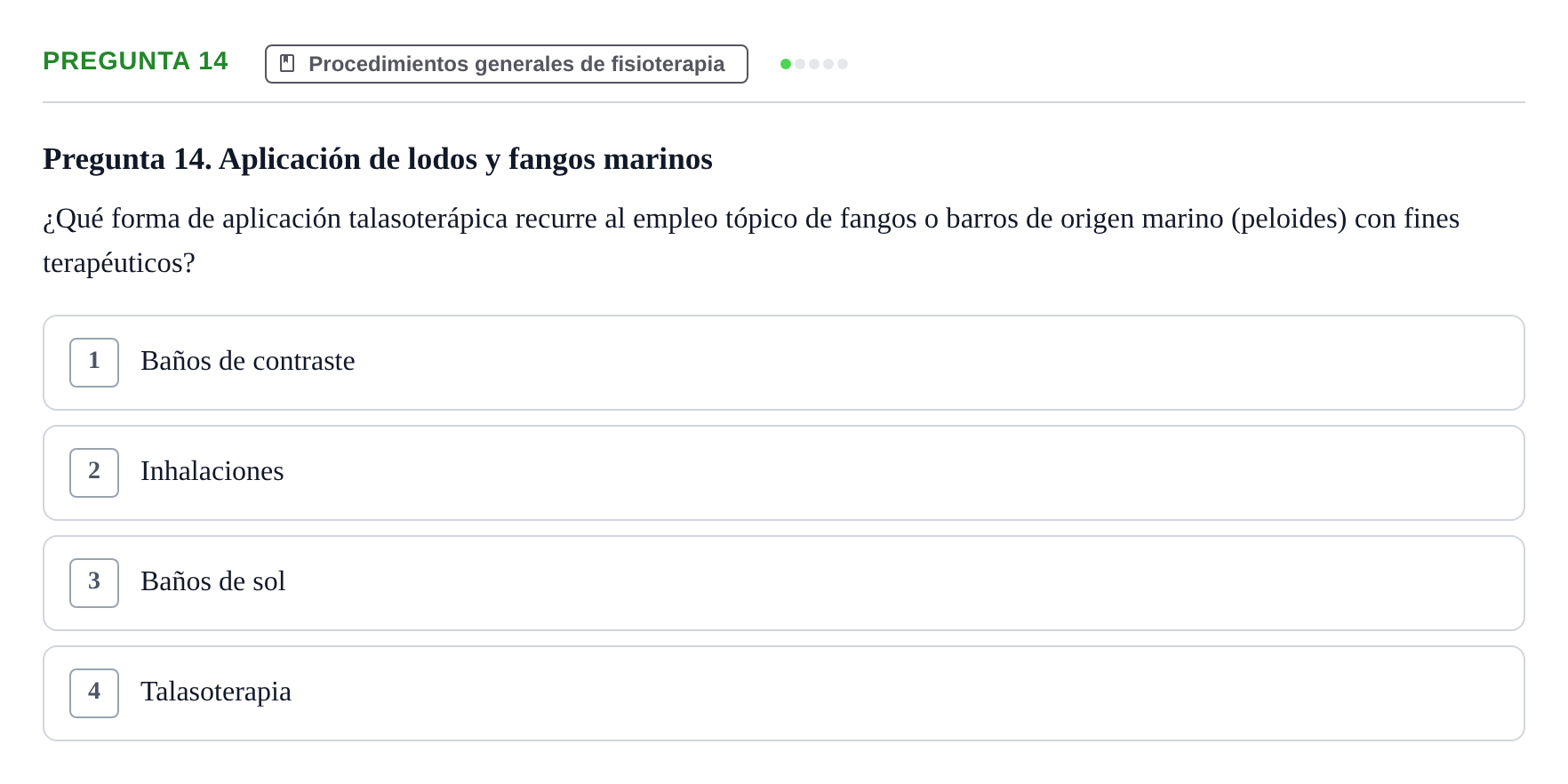 Enunciado: Pregunta 14