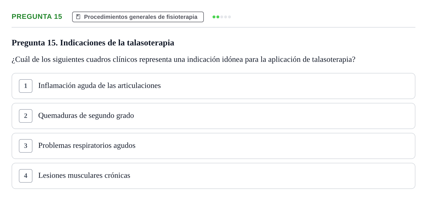 Enunciado: Pregunta 15
