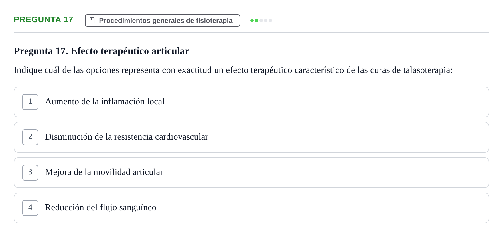 Enunciado: Pregunta 17