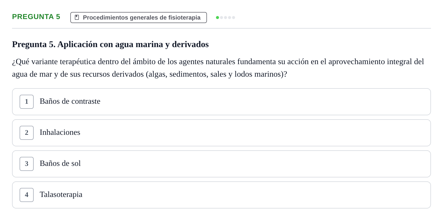 Enunciado: Pregunta 5