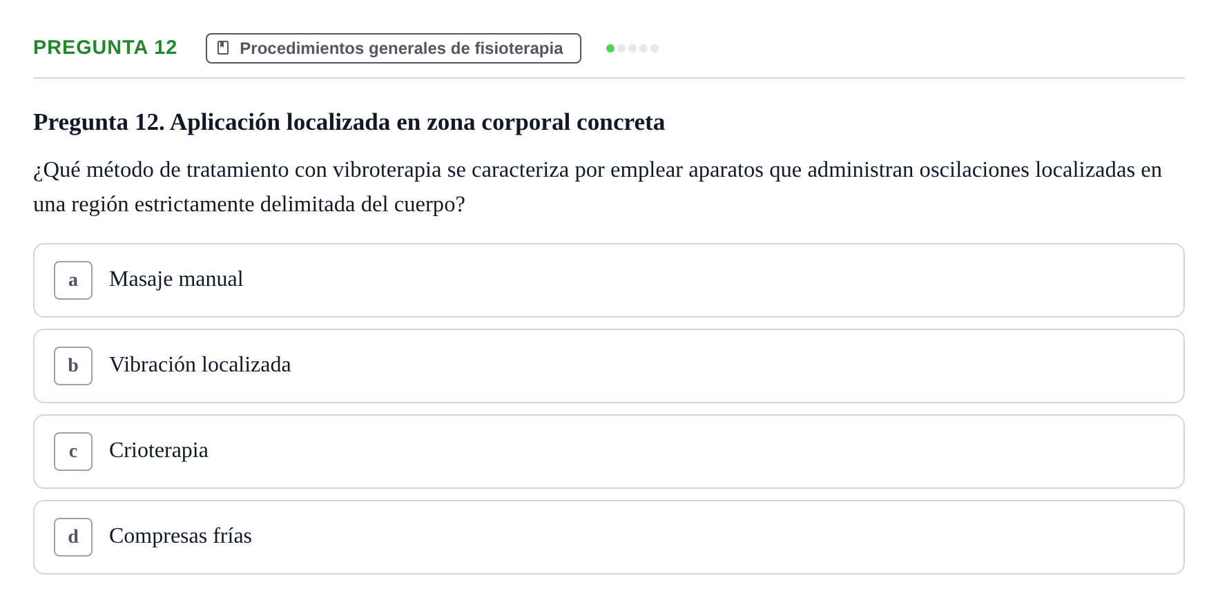 Enunciado: Pregunta 12