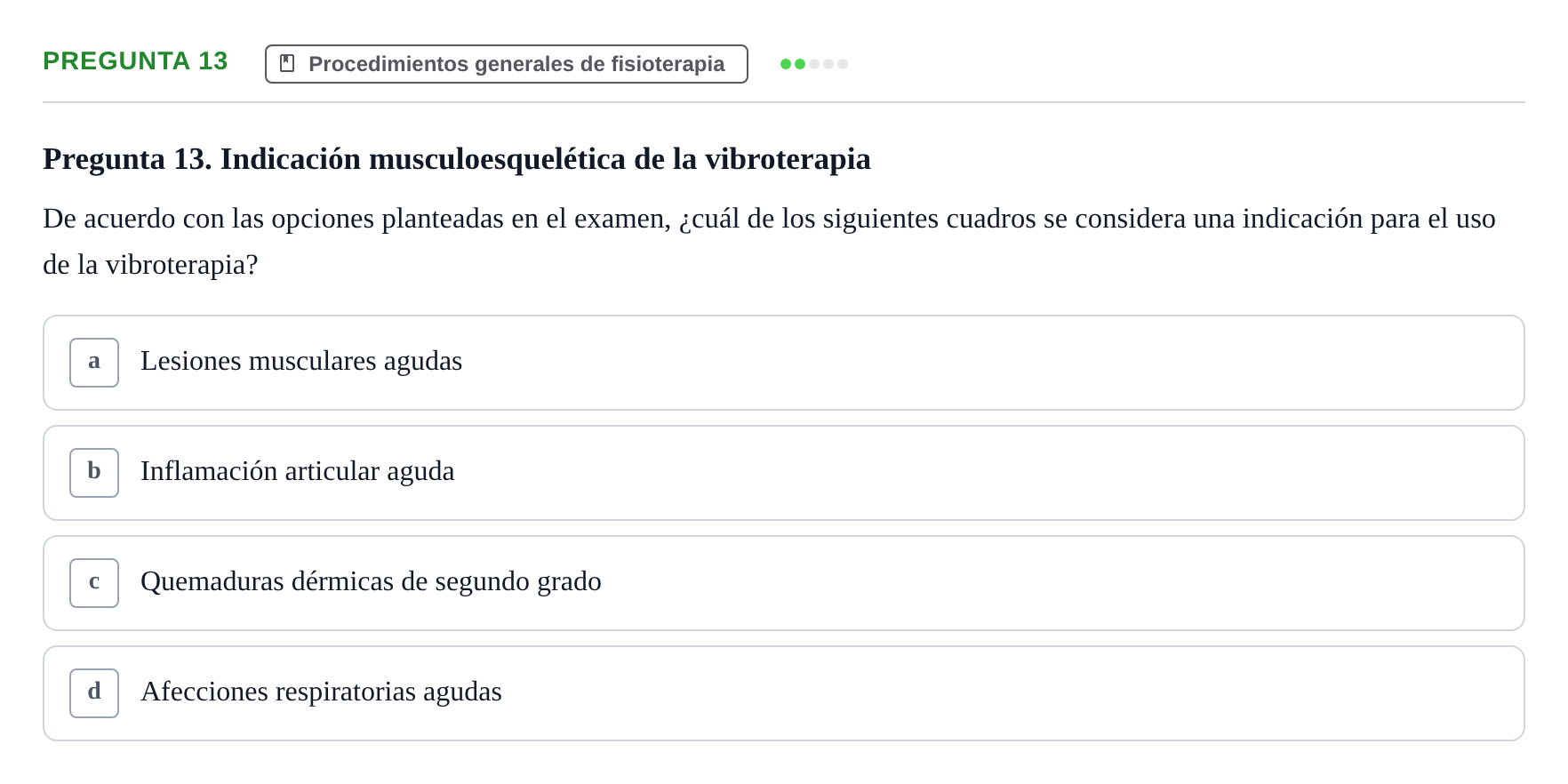 Enunciado: Pregunta 13