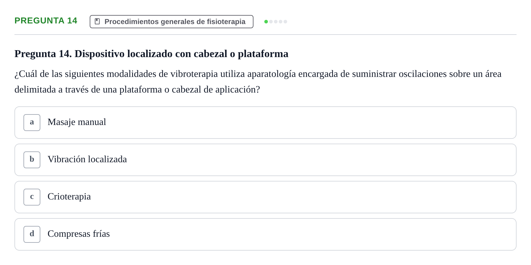 Enunciado: Pregunta 14