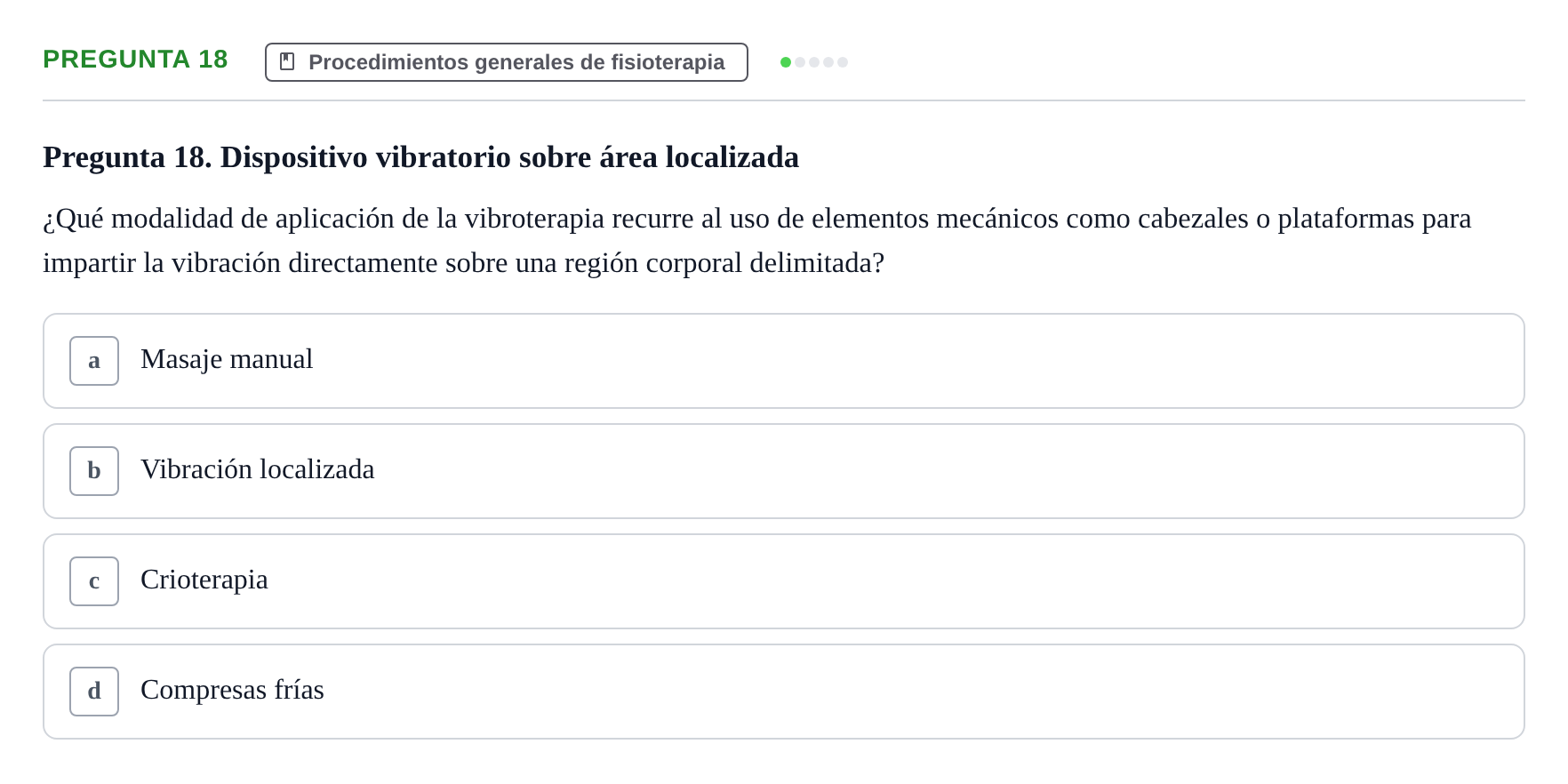Enunciado: Pregunta 18