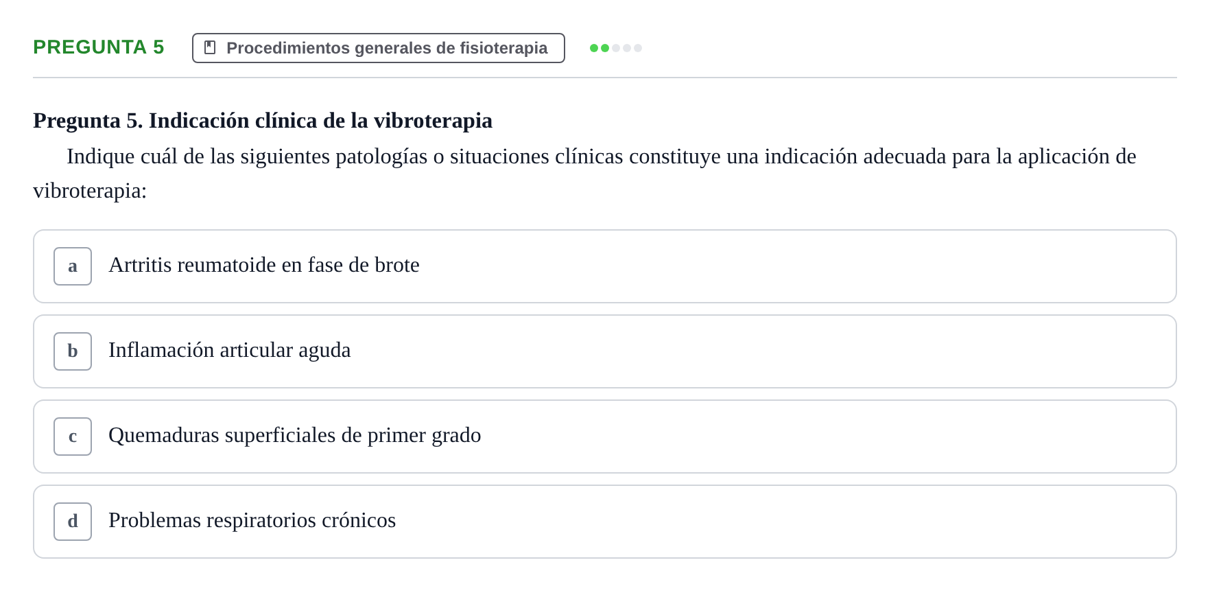 Enunciado: Pregunta 5