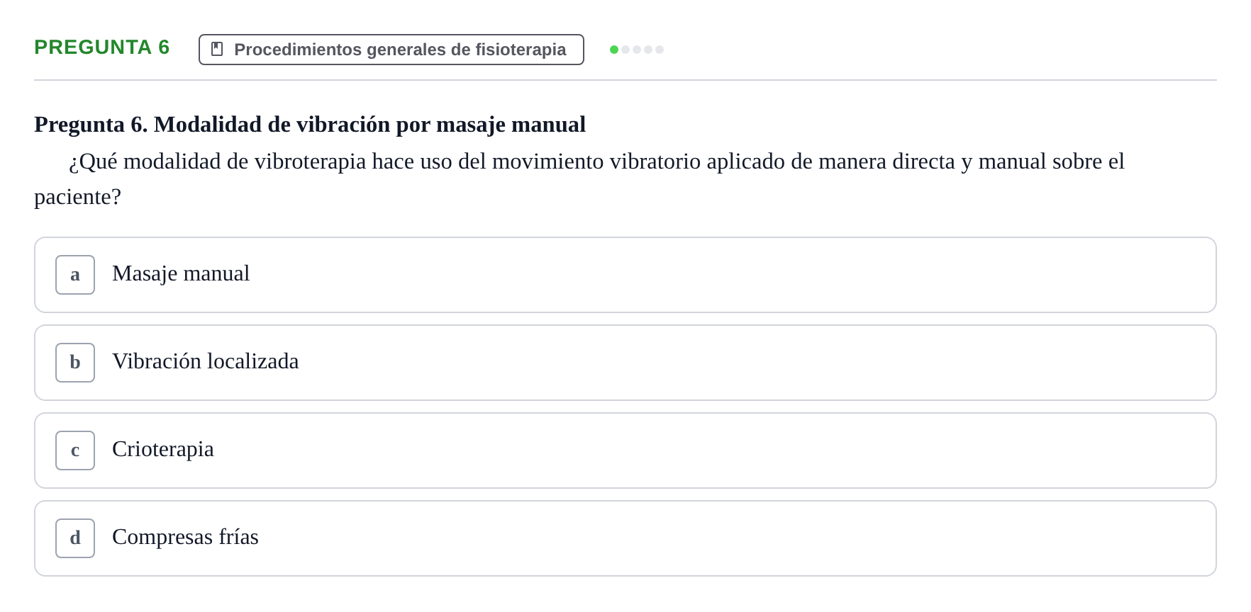 Enunciado: Pregunta 6