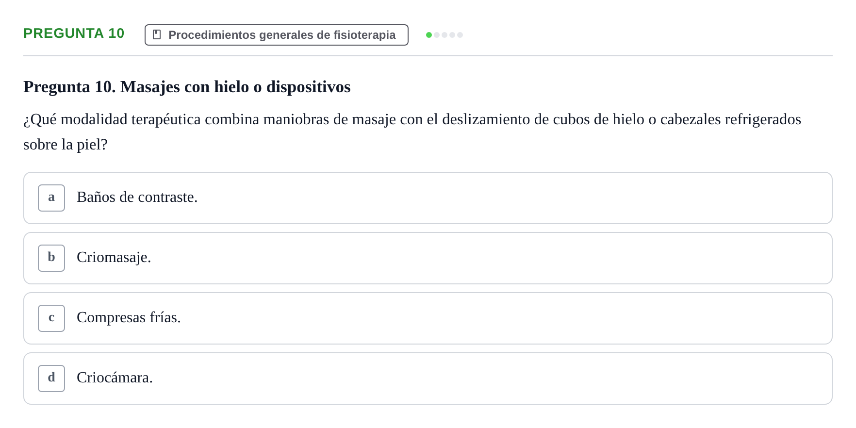Enunciado: Pregunta 10