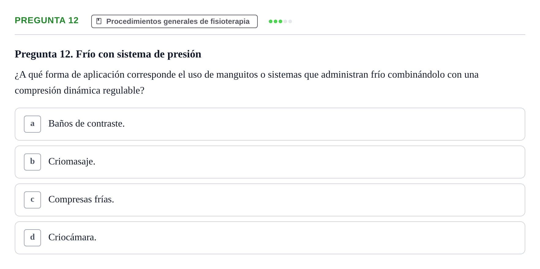 Enunciado: Pregunta 12