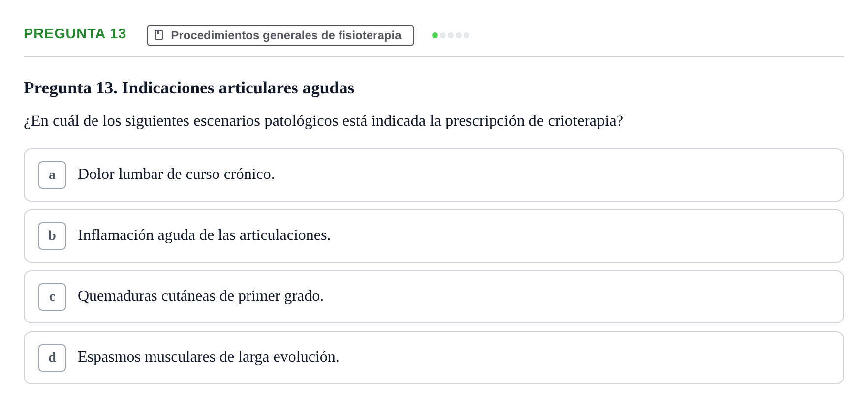 Enunciado: Pregunta 13
