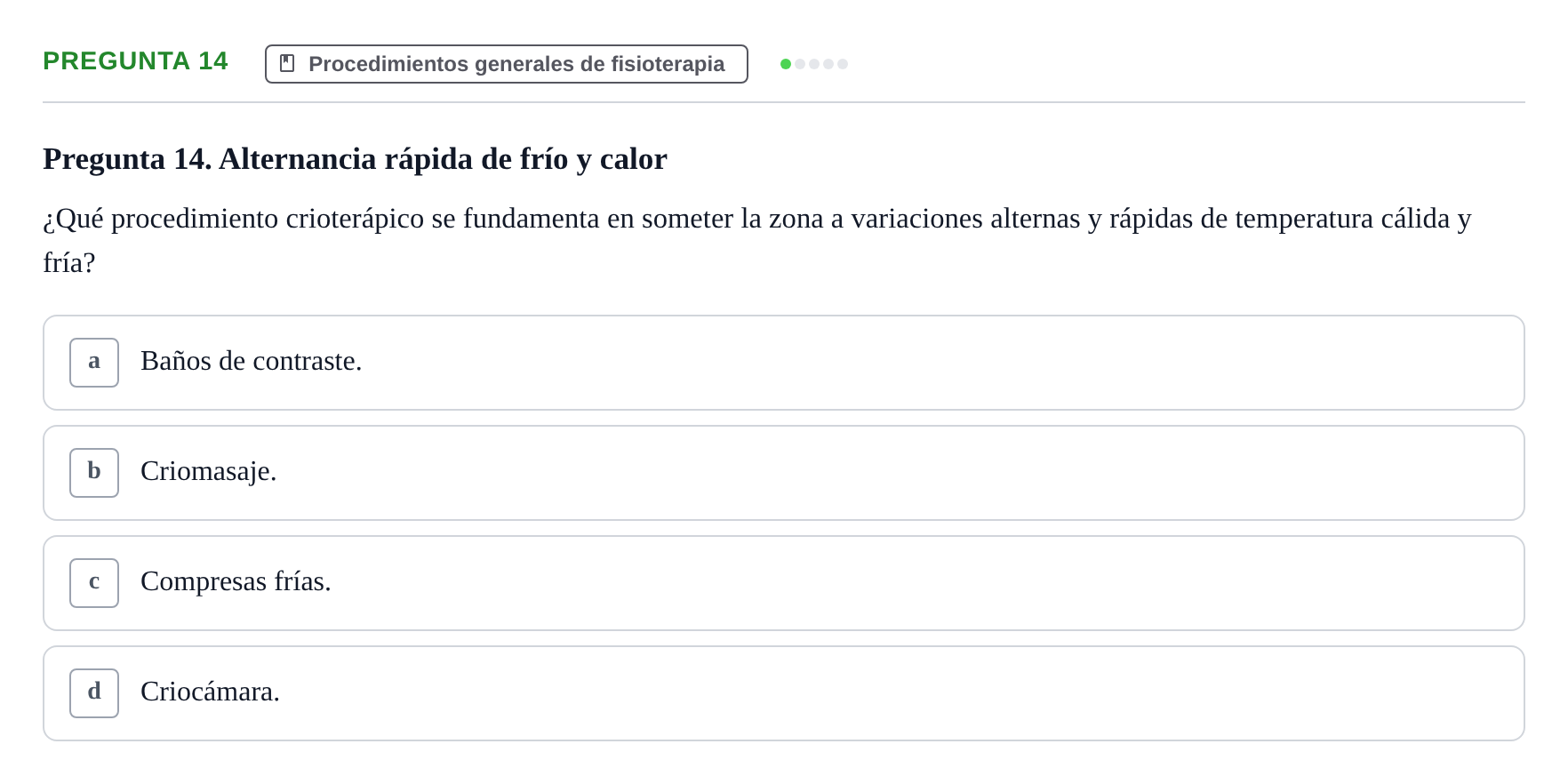 Enunciado: Pregunta 14