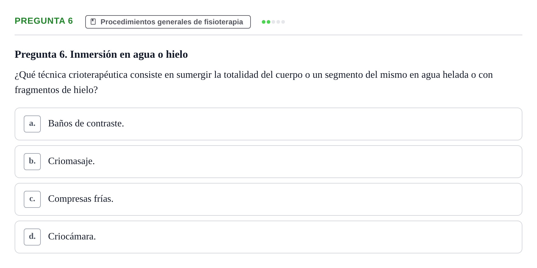 Enunciado: Pregunta 6
