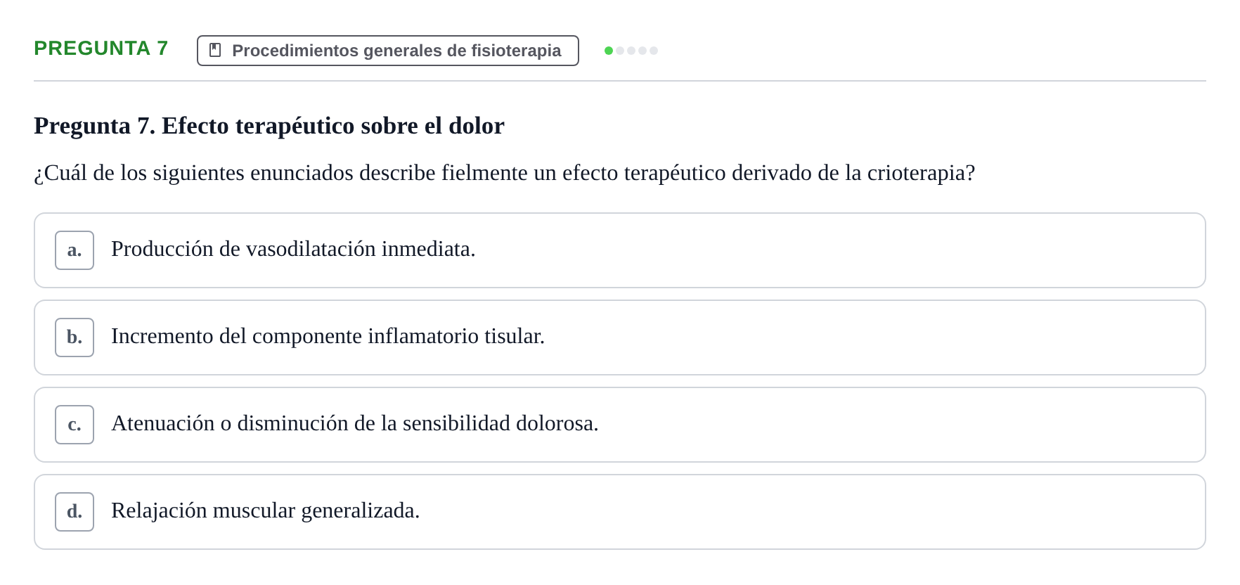 Enunciado: Pregunta 7