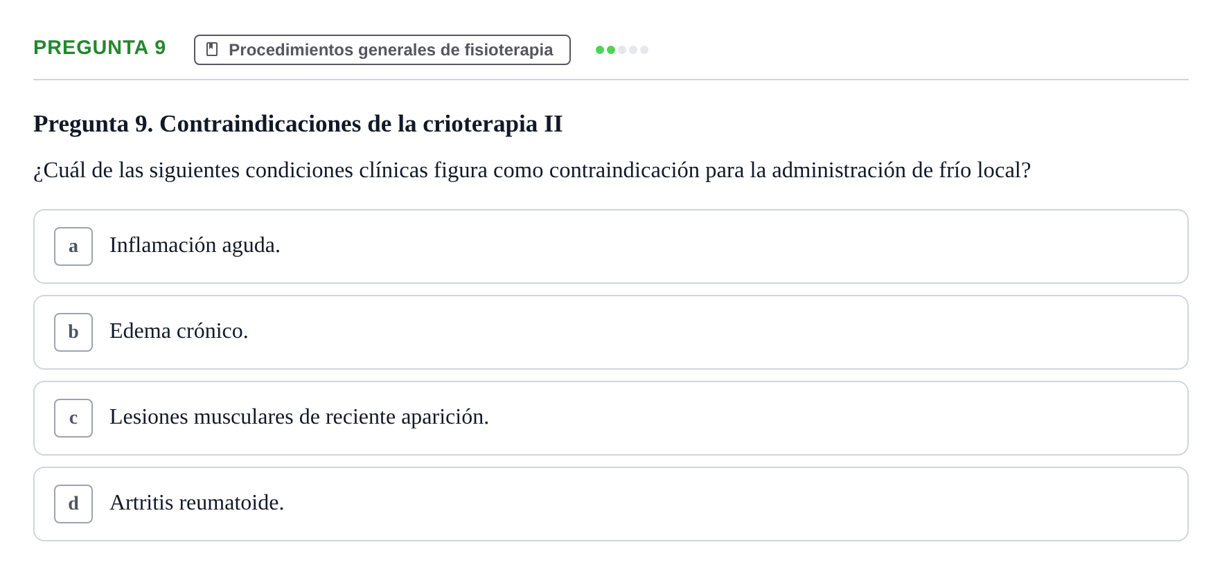 Enunciado: Pregunta 9