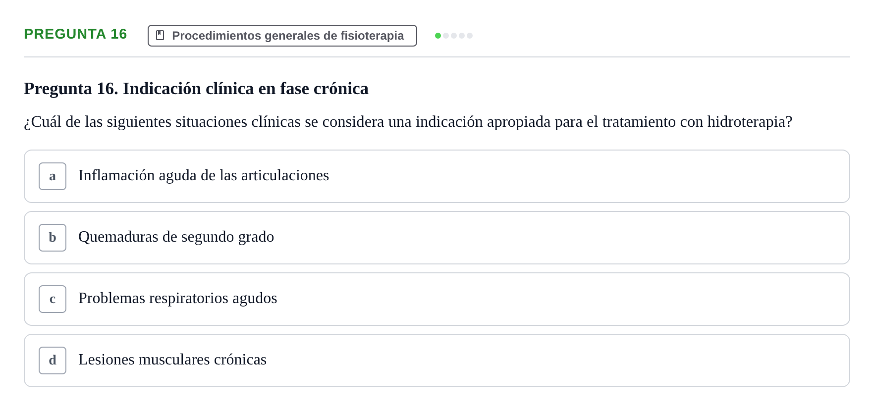 Enunciado: Pregunta 16