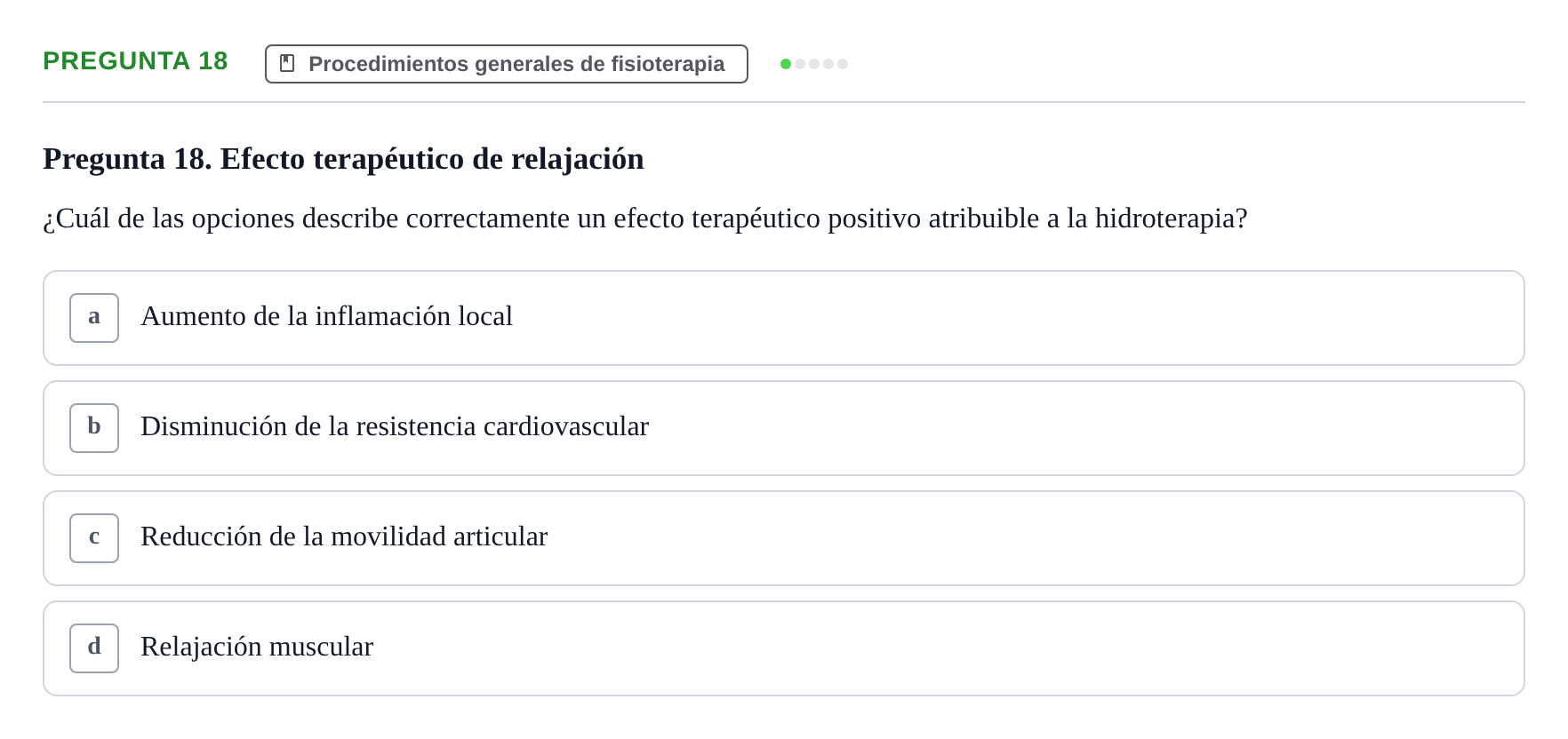 Enunciado: Pregunta 18