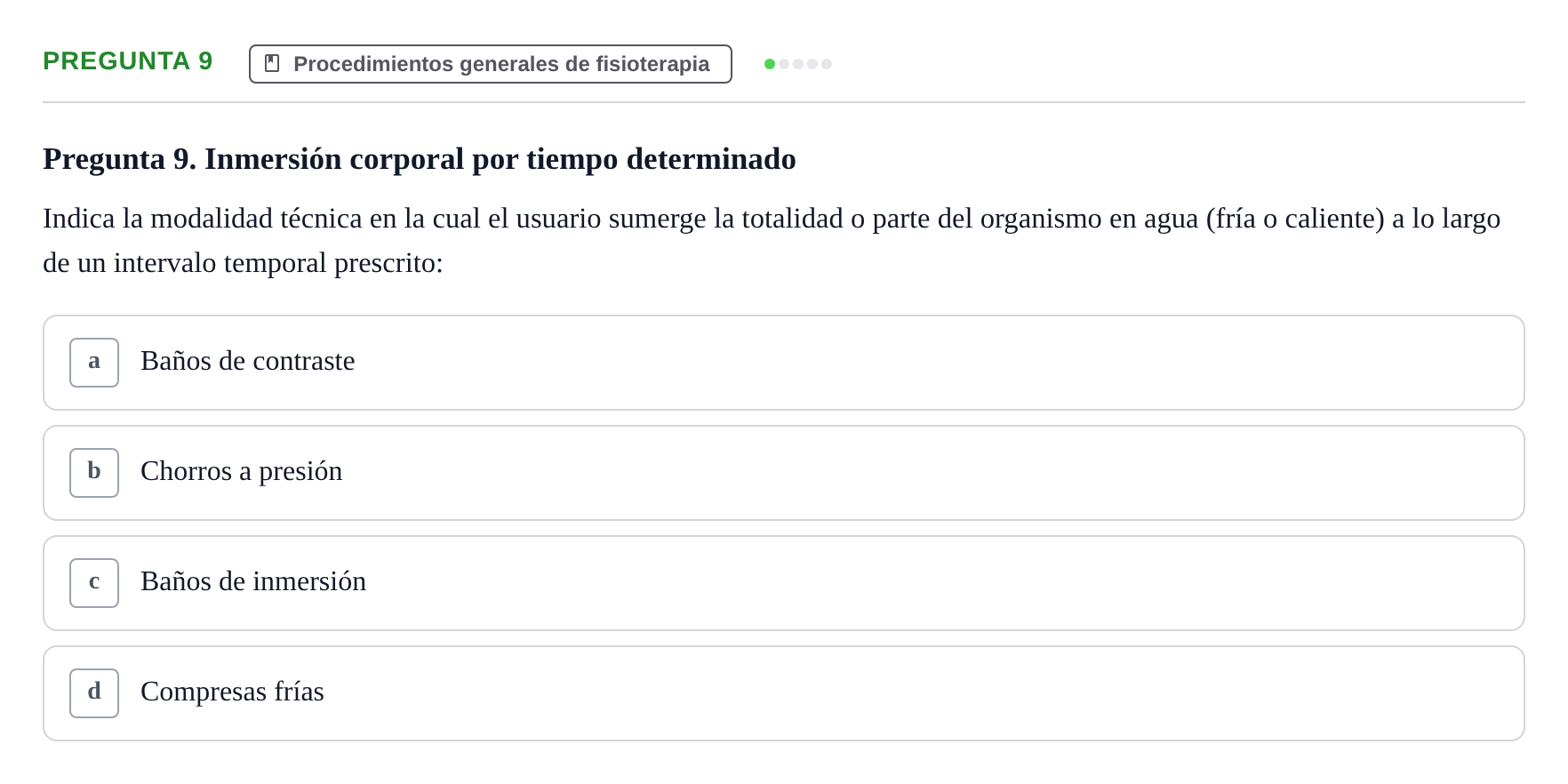 Enunciado: Pregunta 9