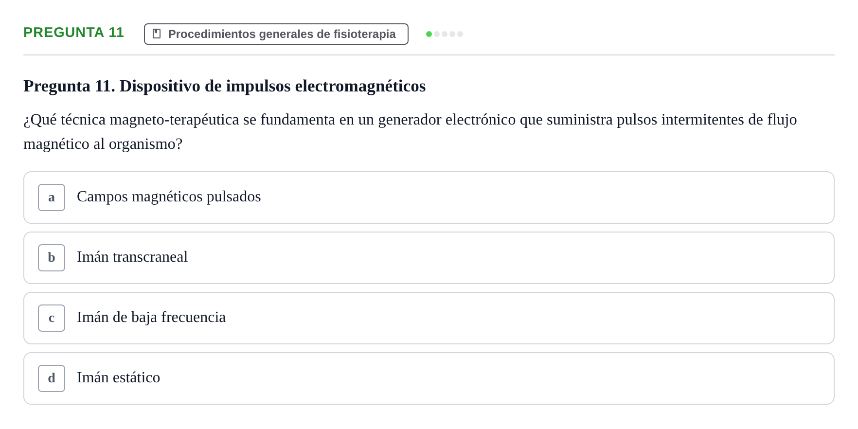 Enunciado: Pregunta 11