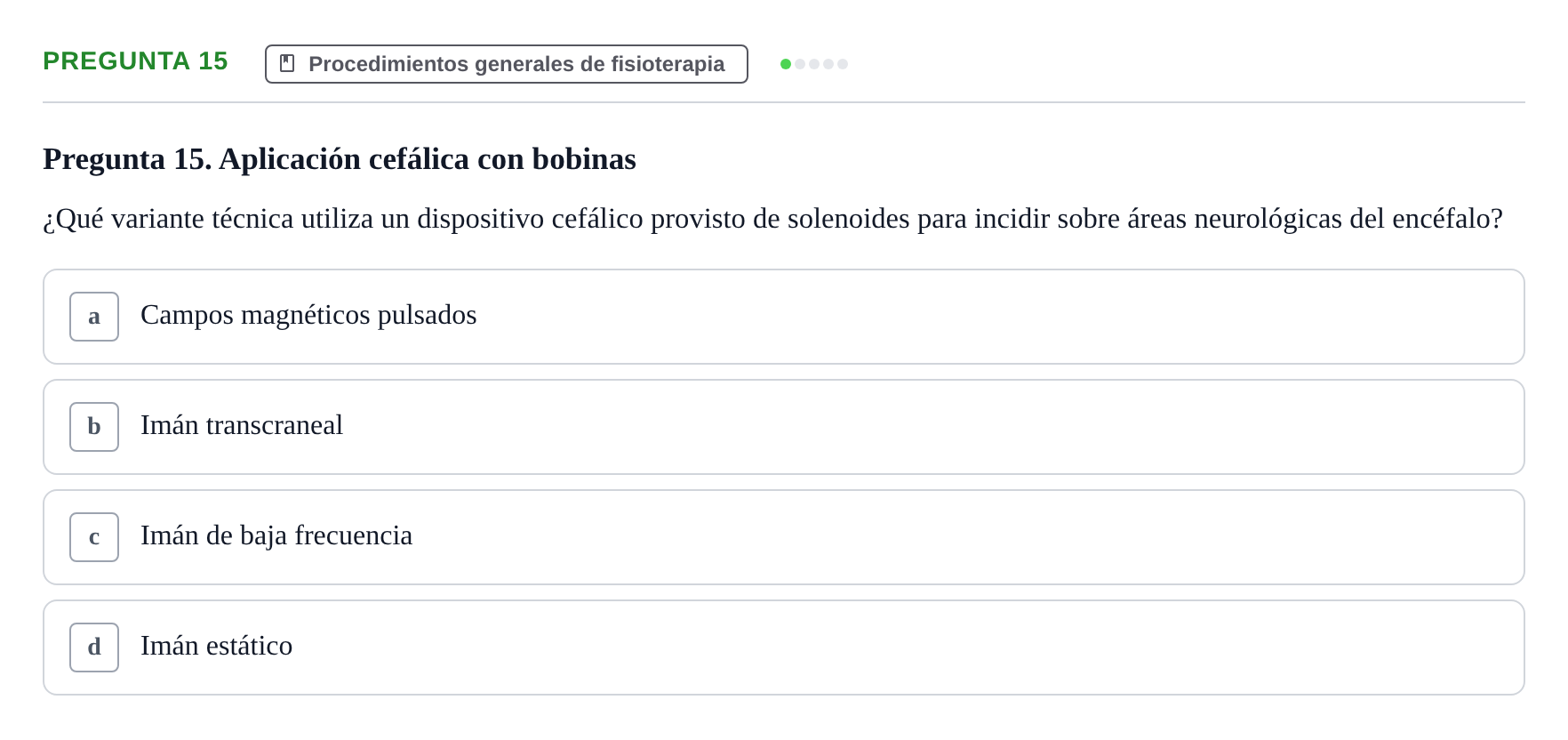 Enunciado: Pregunta 15