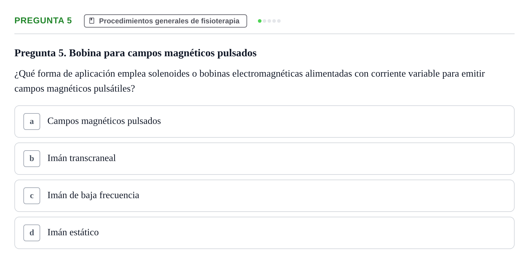Enunciado: Pregunta 5