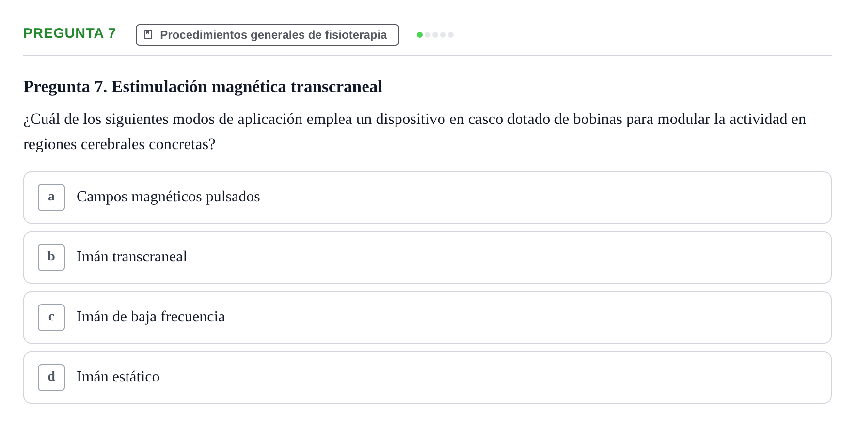 Enunciado: Pregunta 7