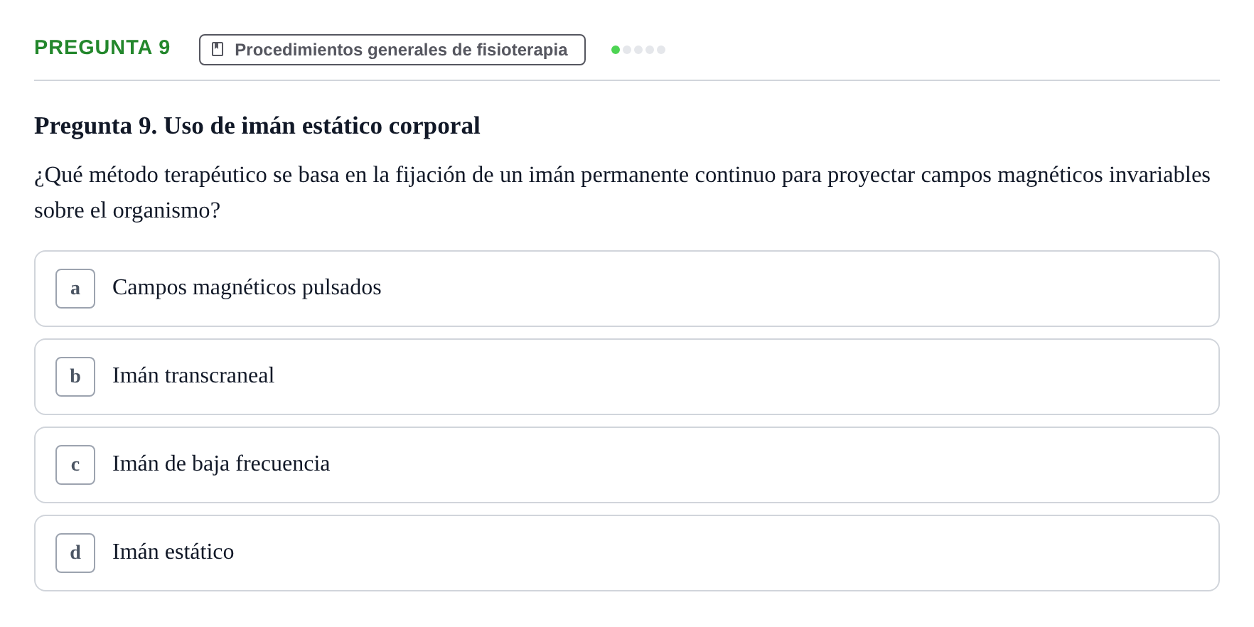 Enunciado: Pregunta 9