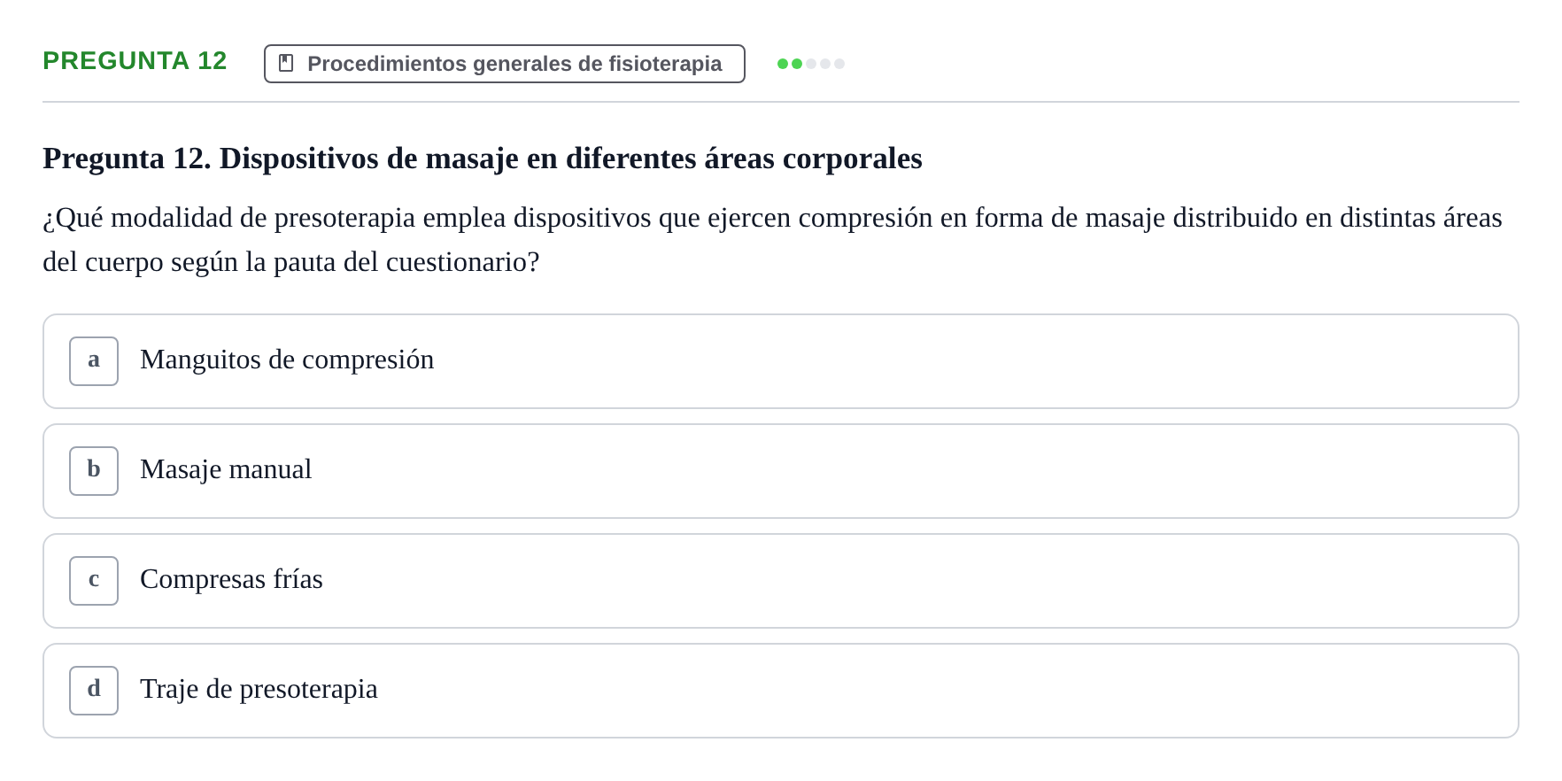 Enunciado: Pregunta 12