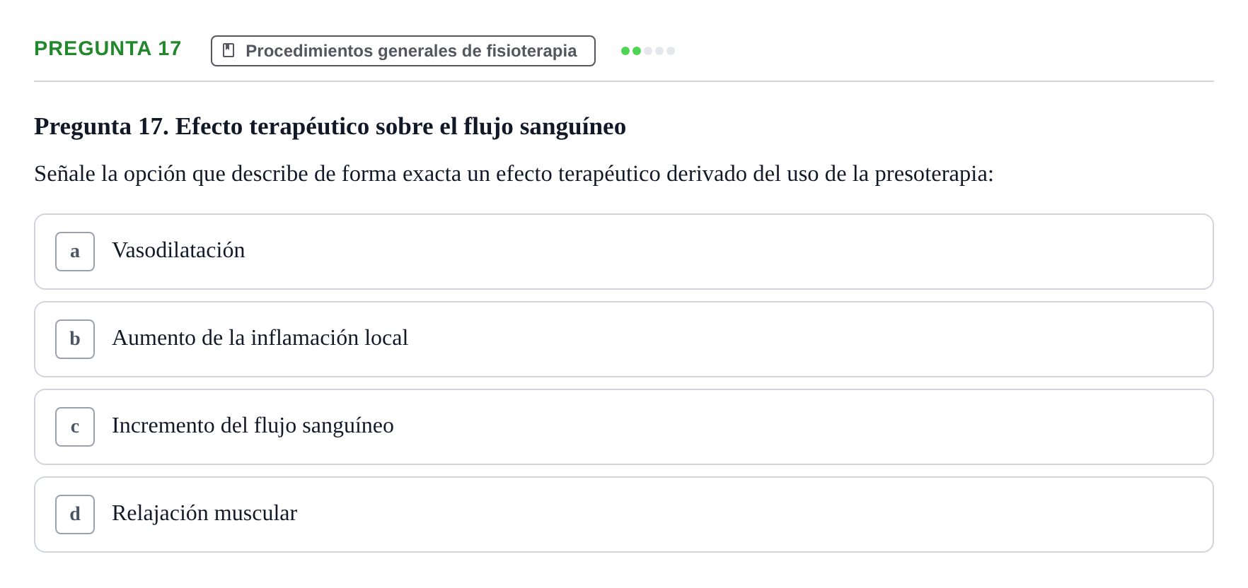 Enunciado: Pregunta 17