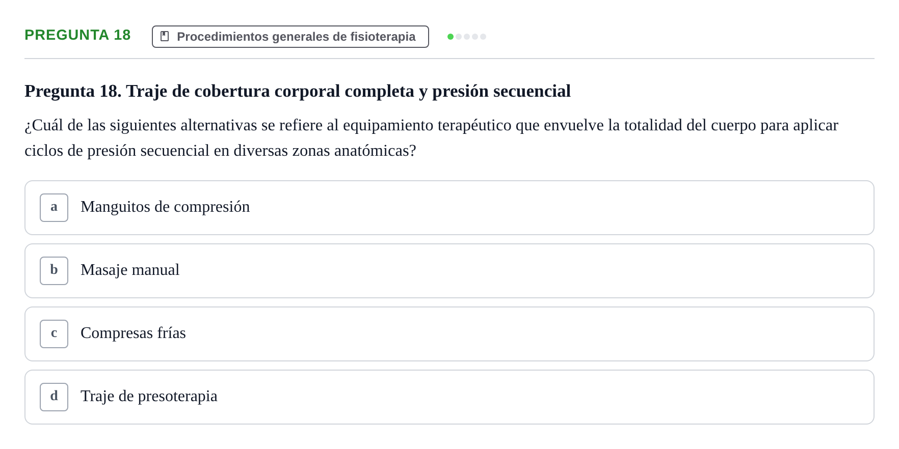 Enunciado: Pregunta 18