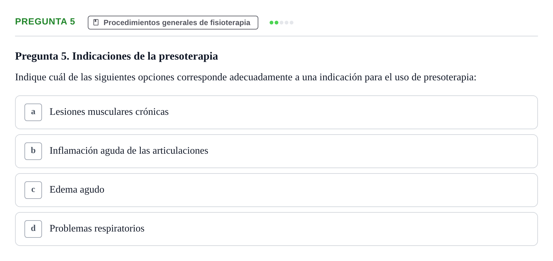 Enunciado: Pregunta 5