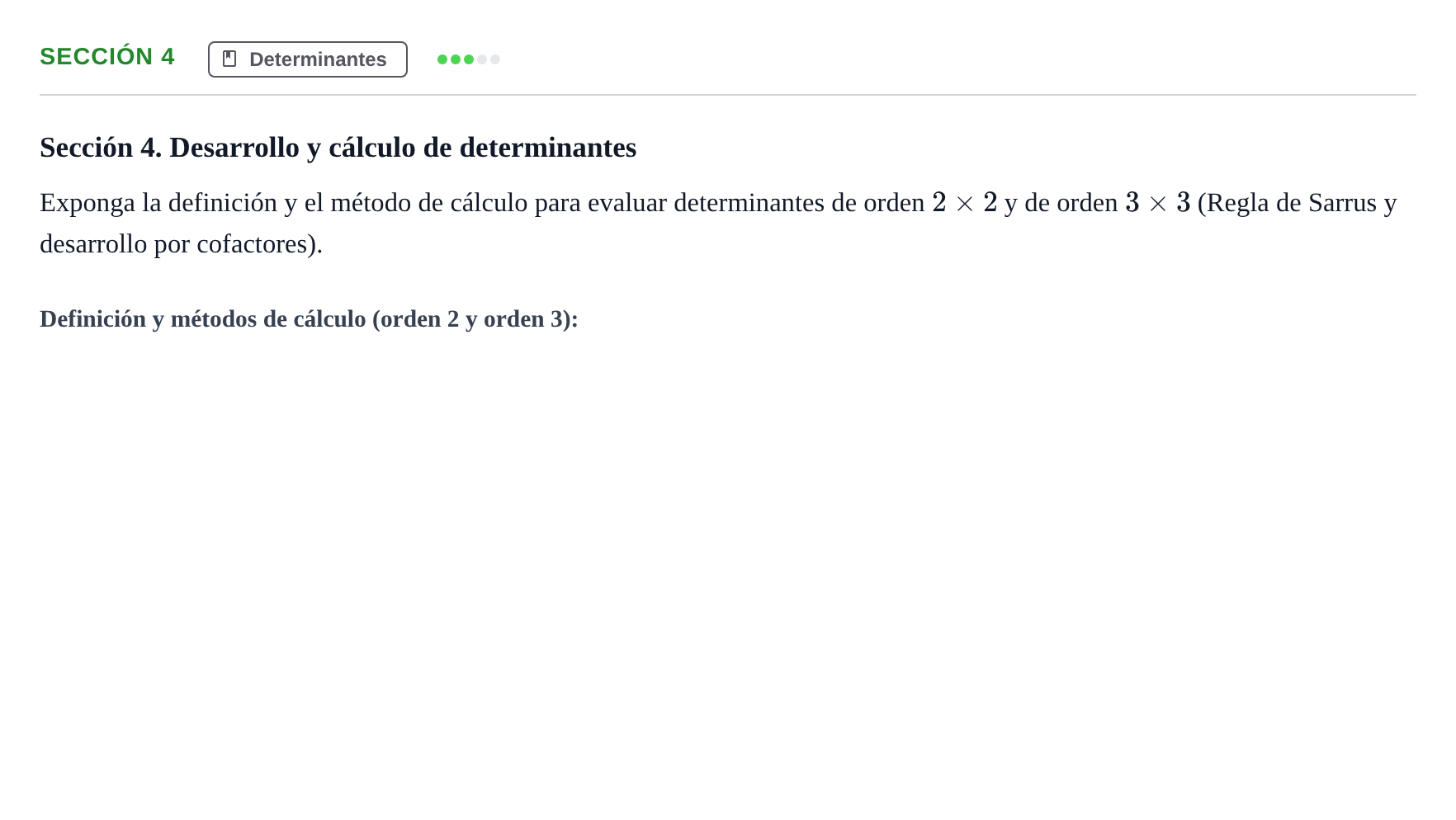 Enunciado: Sección 4