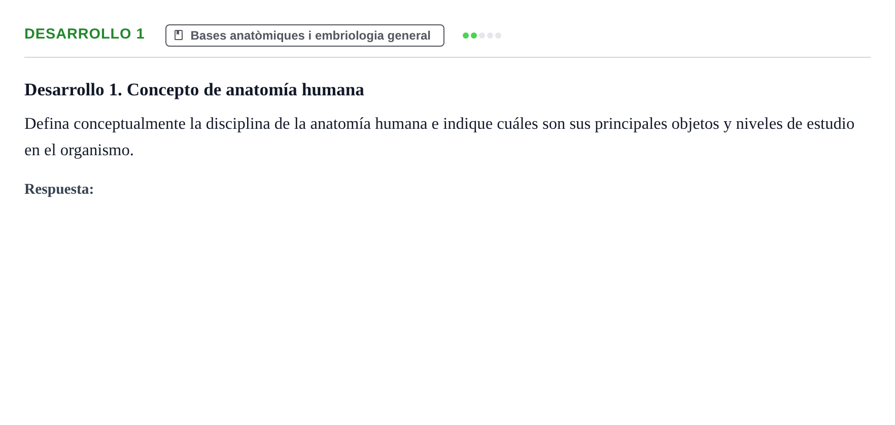 Enunciado: Desarrollo 1