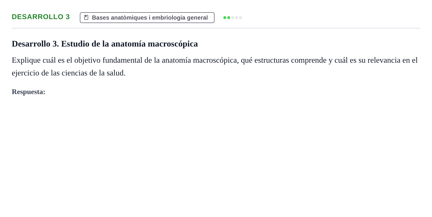 Enunciado: Desarrollo 3