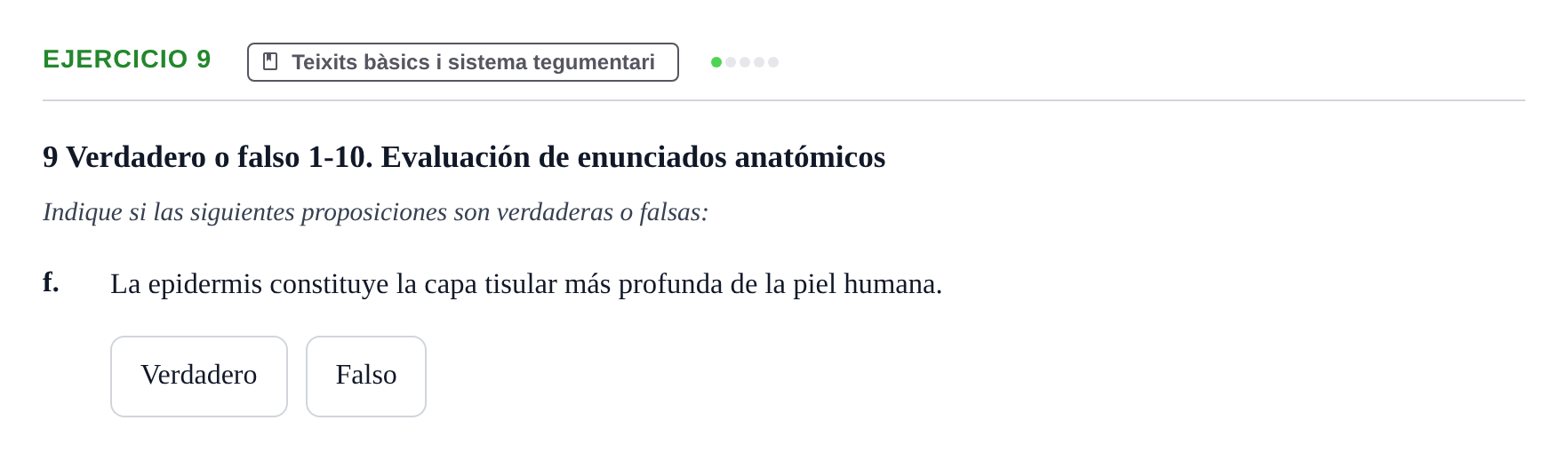 Enunciado: 9 - Teixits bàsics i sistema tegumentari