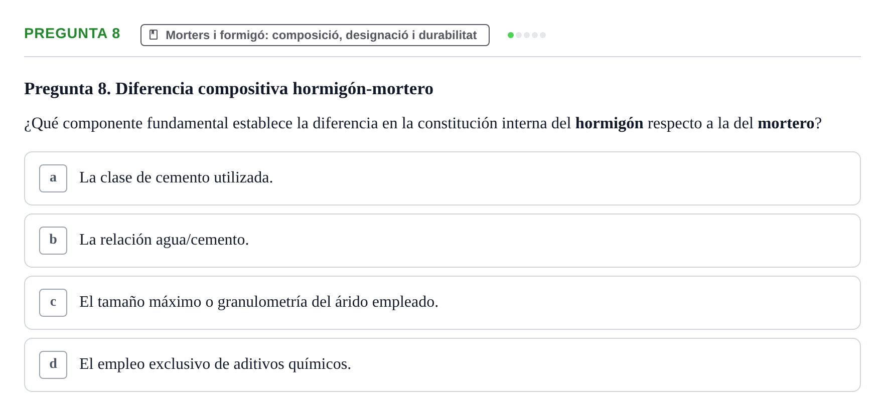 Enunciado: Pregunta 8