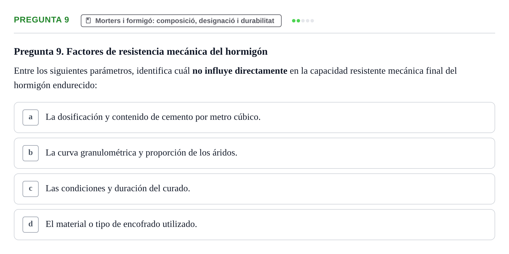 Enunciado: Pregunta 9
