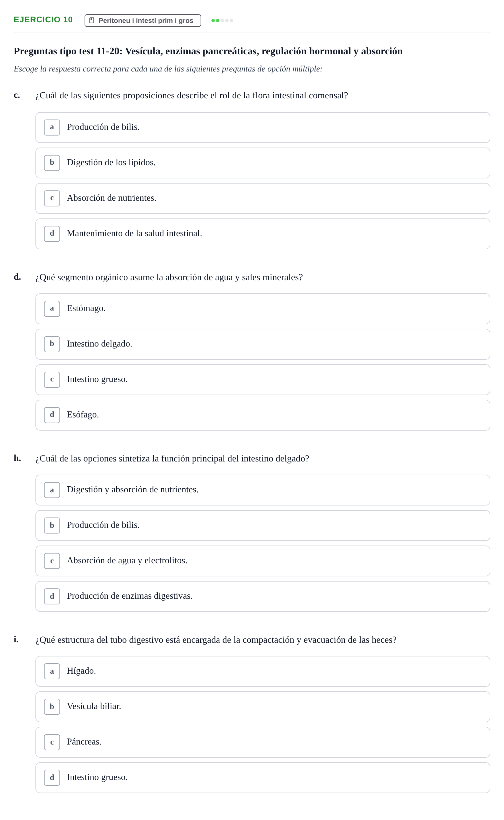 Enunciado: 10 - Peritoneu i intestí prim i gros