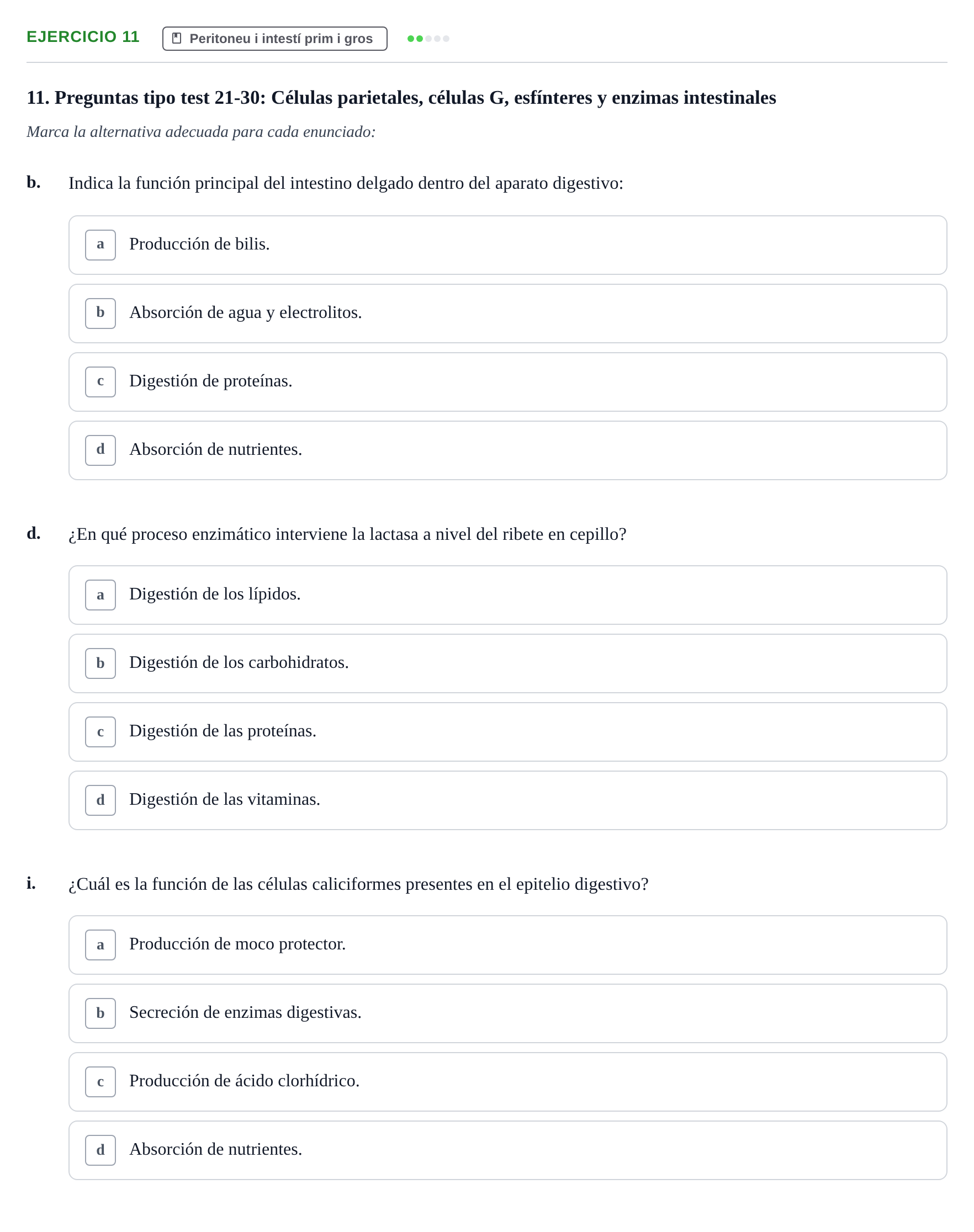 Enunciado: 11 - Peritoneu i intestí prim i gros