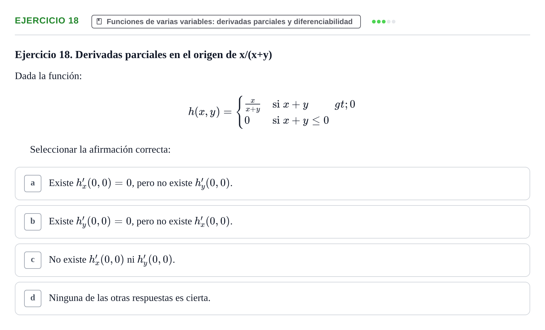 Enunciado: Ejercicio 18