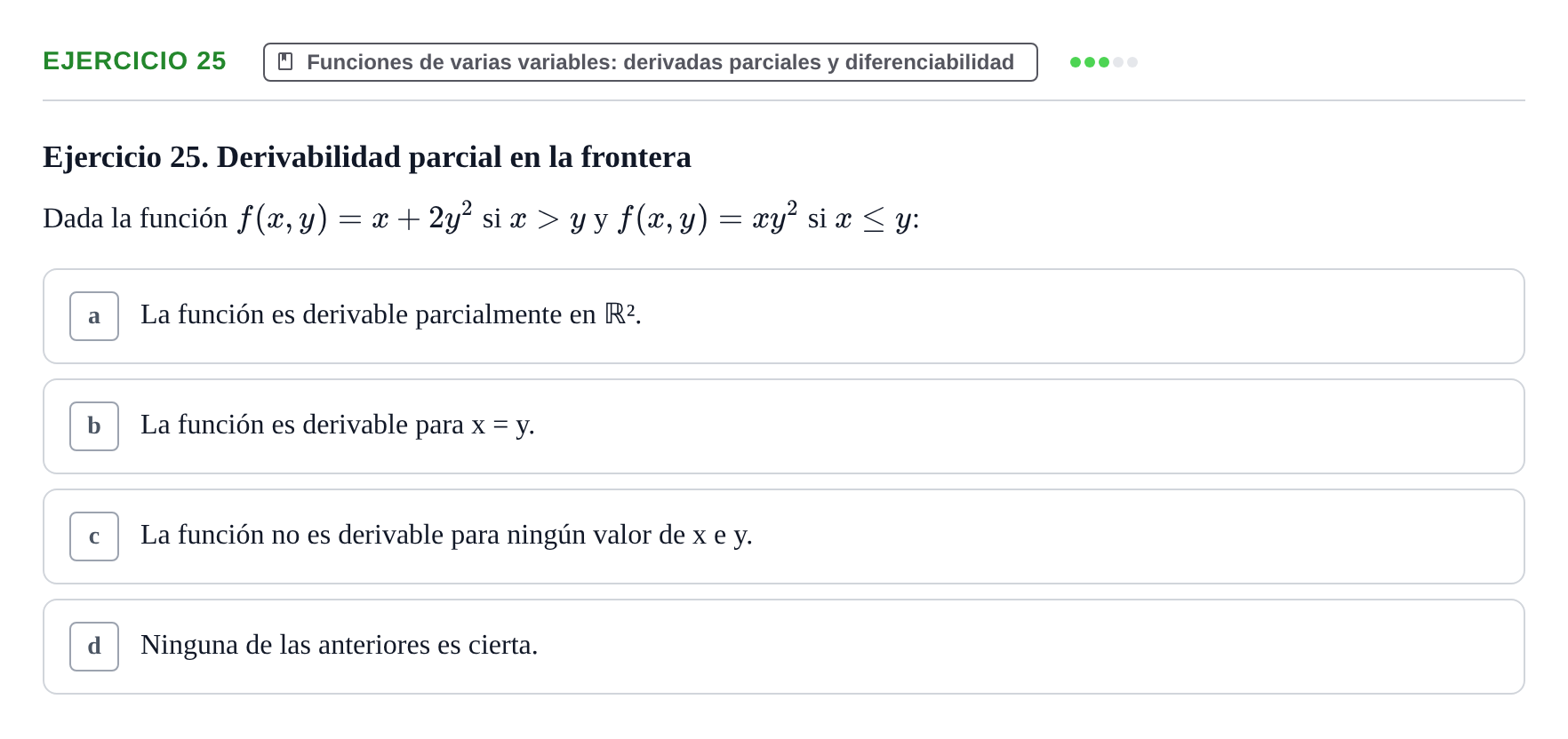 Enunciado: Ejercicio 25