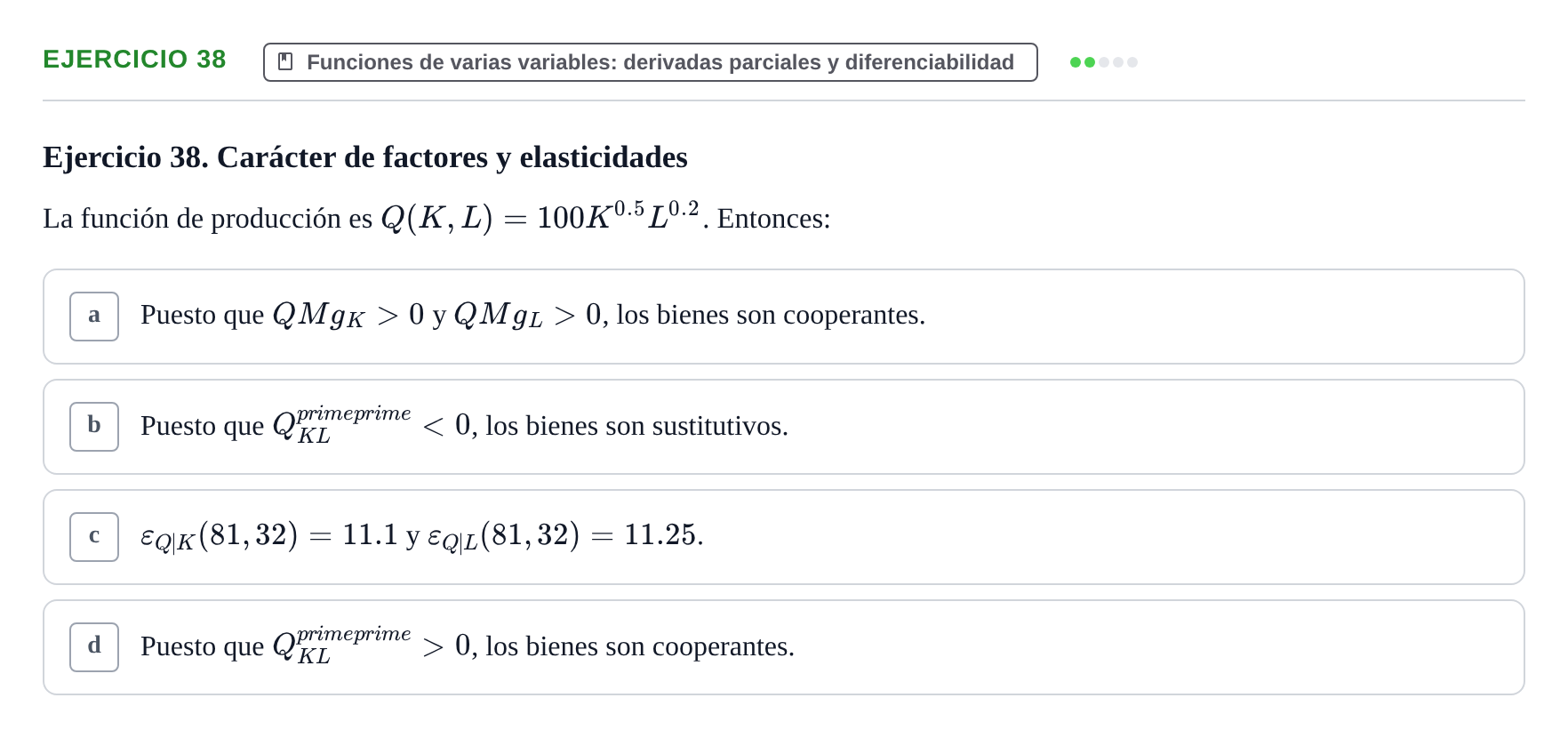Enunciado: Ejercicio 38